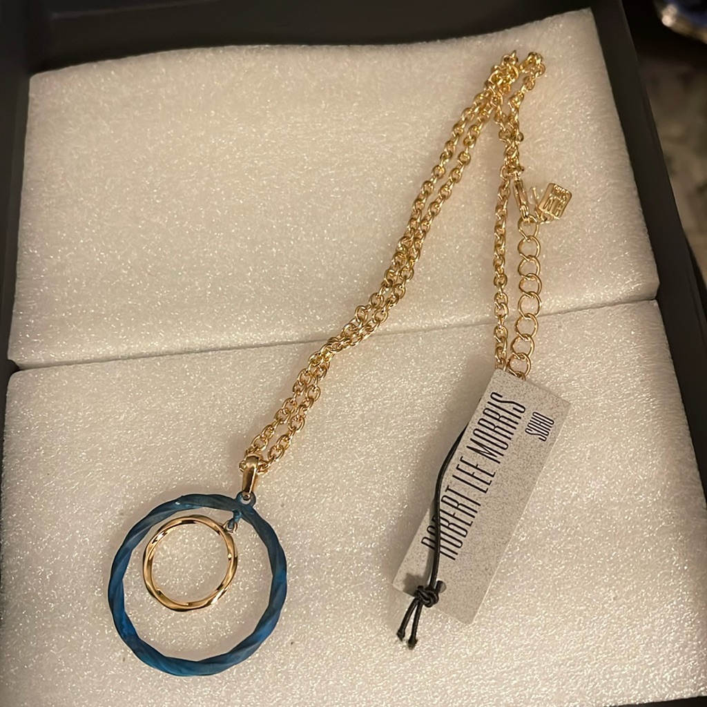 Nwt Robert Lee Morris Patina And Gold Necklace 45$